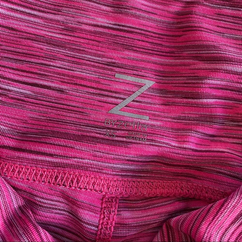 Z BY ZELLA Womens Mesh Cut Out Pink Spacedye Capri Crop High Waist Leggings XS - Picture 8 of 8